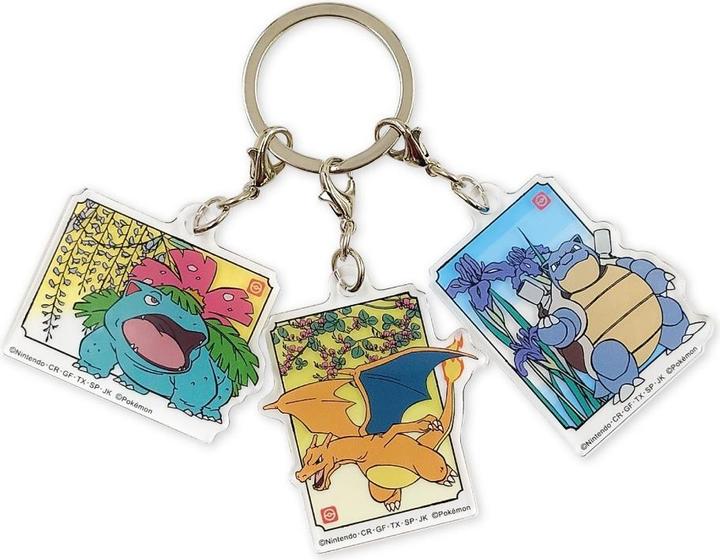 Actual product image Pokémon 3-teiliges Keyholder Set aus Acryl - Bisaflor, Glurak, Blastoise
