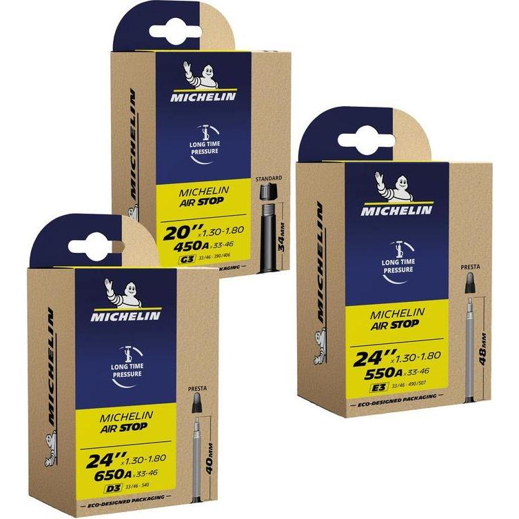 Michelin, Tubo Per Bici, (Schrader (Av), 18", 20")