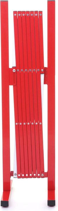 Actual product image Swisshandel24 Barrier grille, scissor-type fence, extendable, aluminium red-white - height 103cm, width 28-200 (28 cm)