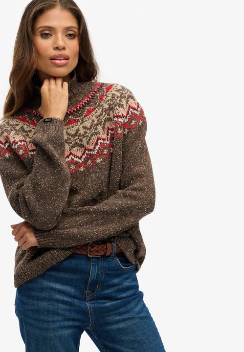 Image du produit Superdry Pull à col montant en jacquard femme (M)