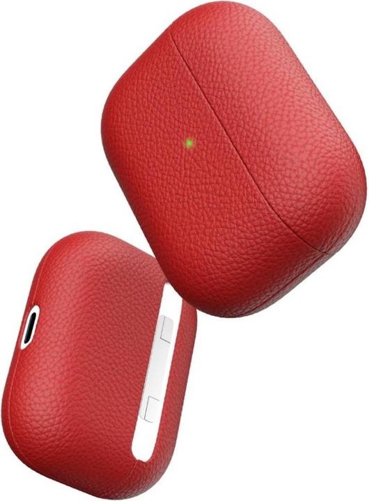 Actual product image Keybudz PodSkinz Artisan Series Leather Case - Handcrafted Leather Case for your Airpods Pro (Colo (Headphone bag)