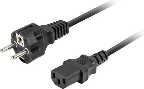 Actual product image Lanberg Cable zasilający CEE 7/7 -> IEC 320 C13 1,8m VDE czarny prosty (1.80 m)
