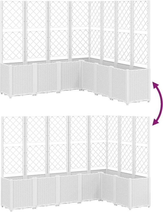 Actual product image VidaXL Planter with trellis PP
