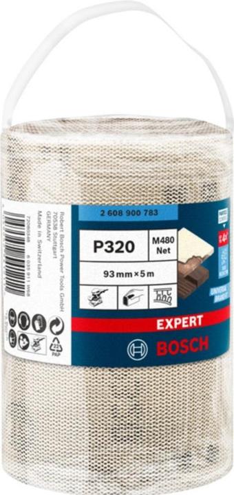 Image du produit Bosch Professional Zubehör EXPERT M480 Rouleau abrasif en filet, 93 mm, 5 m, G 320 (320)