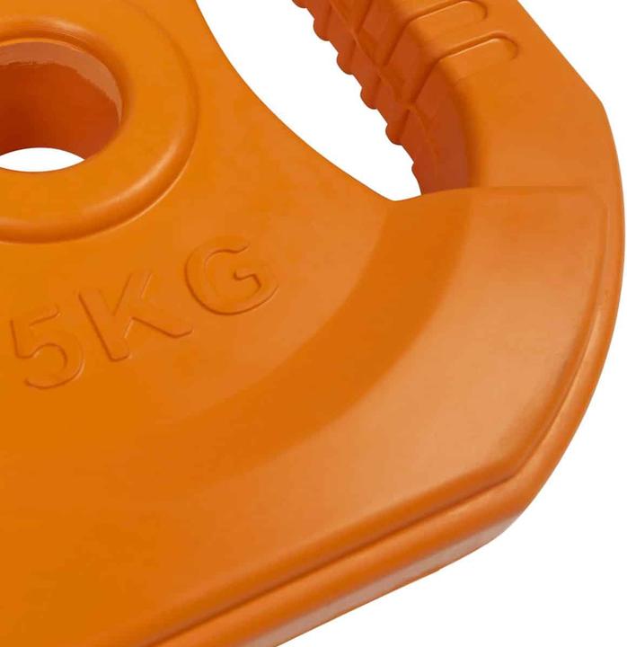 Actual product image Gladiatorfit Rubber weight disc with handles (1 x 5 kg)