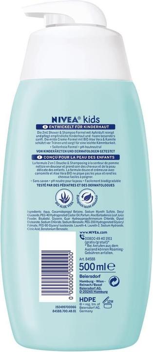 Actual product image NIVEA Kids 2in1 Shower & Shampoo Apfelduft (500 ml)