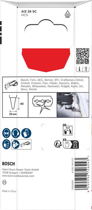 Immagine prodotto Bosch Professional Zubehör AIZ 28 SC Universalfugenschneider für Multifunktionswerkzeuge, 5-tlg.
