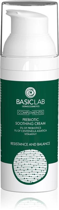 Image du produit BasicLab Complementis Prebiotic Crème Calmante Avec 5% de prébiotiques. 1% Centella Asiatica et Vitamine F (50 ml, Crème 24h)