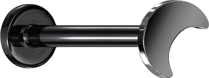 Produktbild Star Piercing Micro Labret Innengewinde schwarz Mond (Titan G23, ohne Messing)