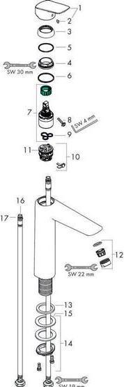 Produktbild hansgrohe Logis Einhebel-Waschtischarmatur 190 ohne Ablaufgarnitur