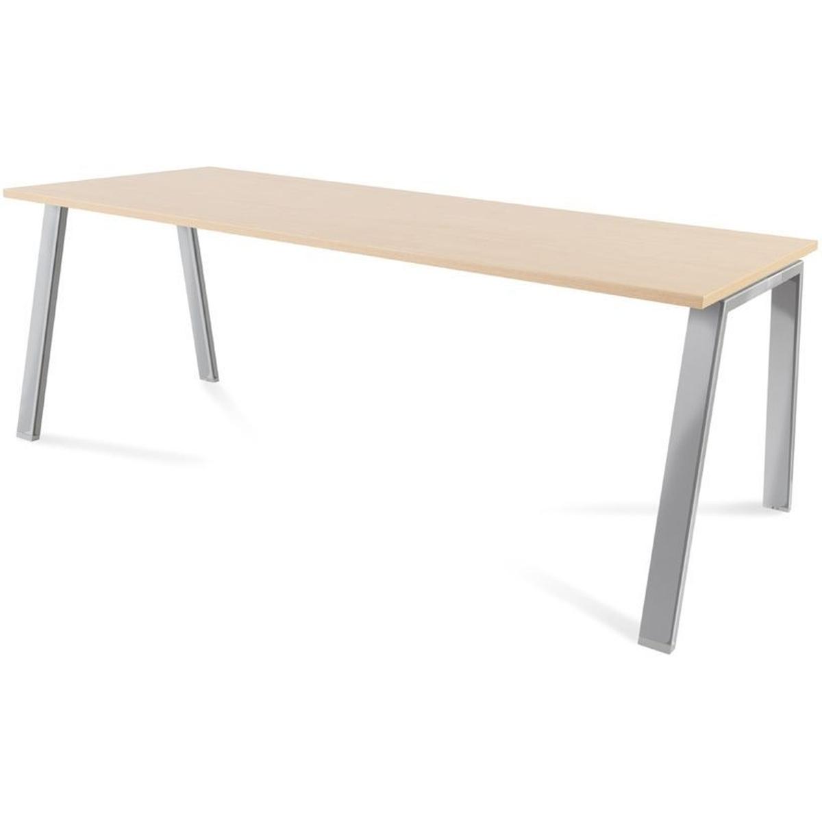 Rocada, Schreibtisch, Schreibtisch Blanca BxTxH 200x80x73cm Gestell verchromt Platte Melamin buche
