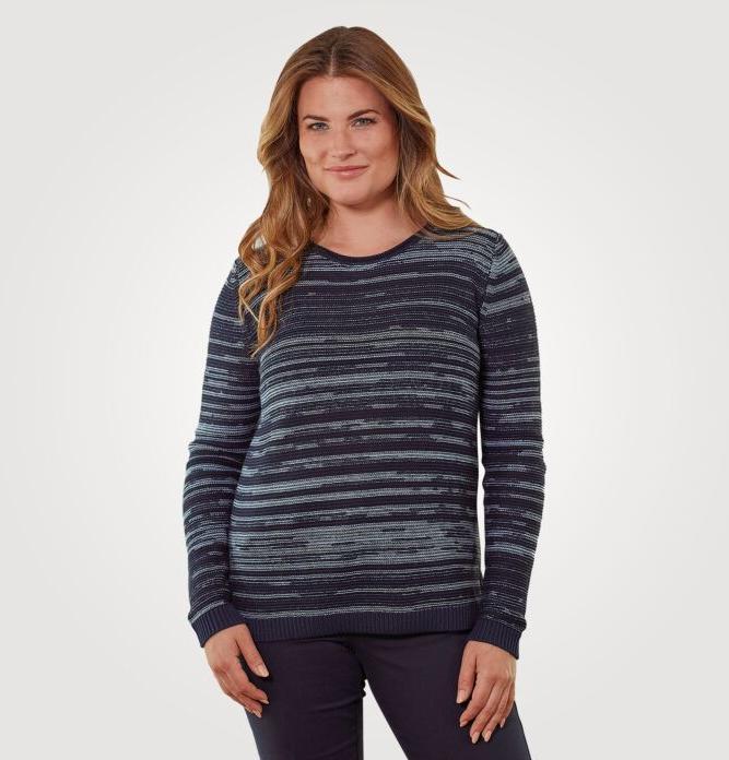 Produktbild Beverly Damen Strickpullover mit Farbverlauf und Rundhalsausschnitt (M)