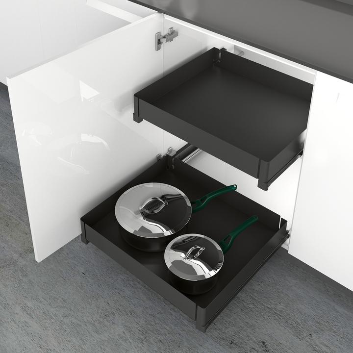 Actual product image Hettich Innenauszug Naro 200, Korpusbreite 450, anthrazit