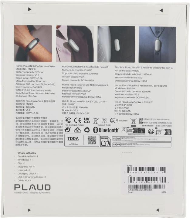 Immagine prodotto Plaud NotePin S (64 GB)