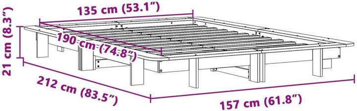 Image du produit vidaXL Bettgestell (135 x 190 cm)