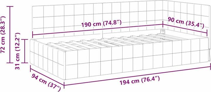 Produktbild vidaXL Bettgestell