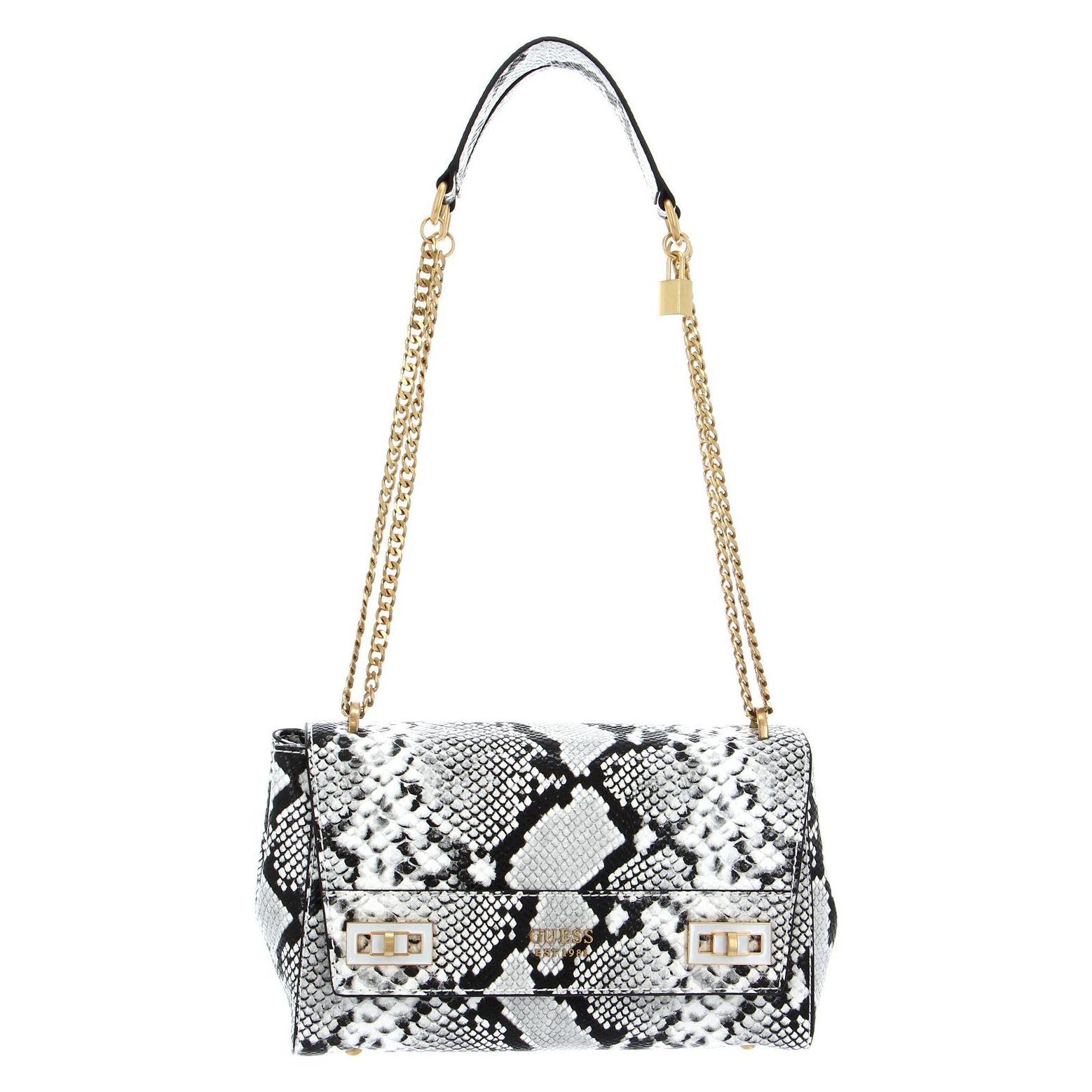 Guess, Damen, Handtasche, Katey Flap Shoulder Bag, Weiss