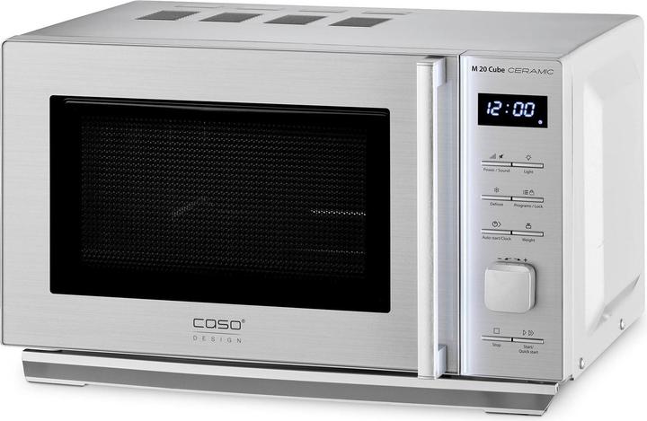 Caso Microwave M 20 Cube Ceramic, Silver (20 l)
