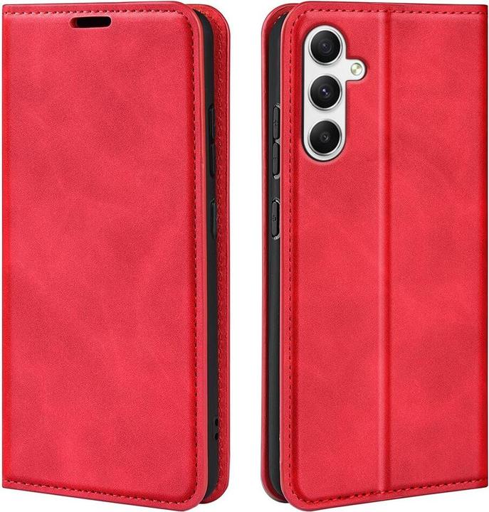 Cover-Discount Galaxy A35 - Stand Flip Case Hülle rot (Samsung Galaxy A35)