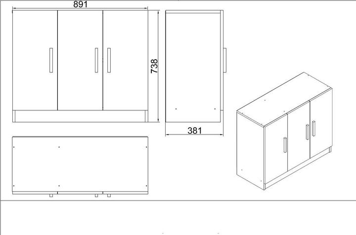 Immagine prodotto Skye Decor Remzi (140 x 73.80 x 60 cm)