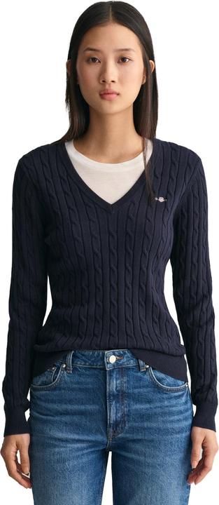 Actual product image GANT Stretch Cotton Cable V-Neck (XL)