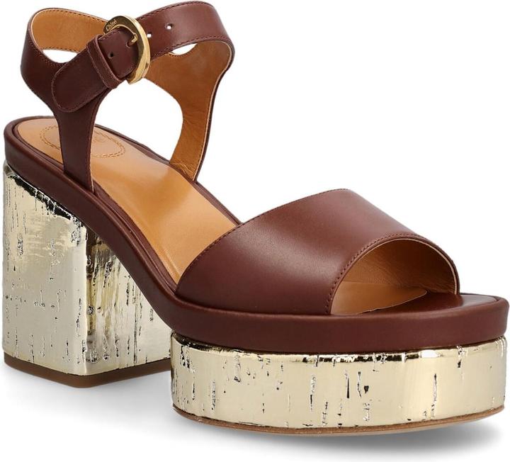 Actual product image Chloé Chlou00e9 Odina Leather Sandals (35)