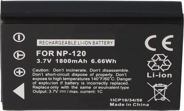 Immagine prodotto AccuCell Akku NP-120, BP-1500S, D-LI7, DB-43 (Batteria della fotocamera)