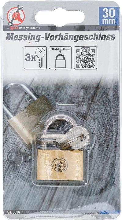 Productafbeelding BGS Messing hangslot | 30 mm
