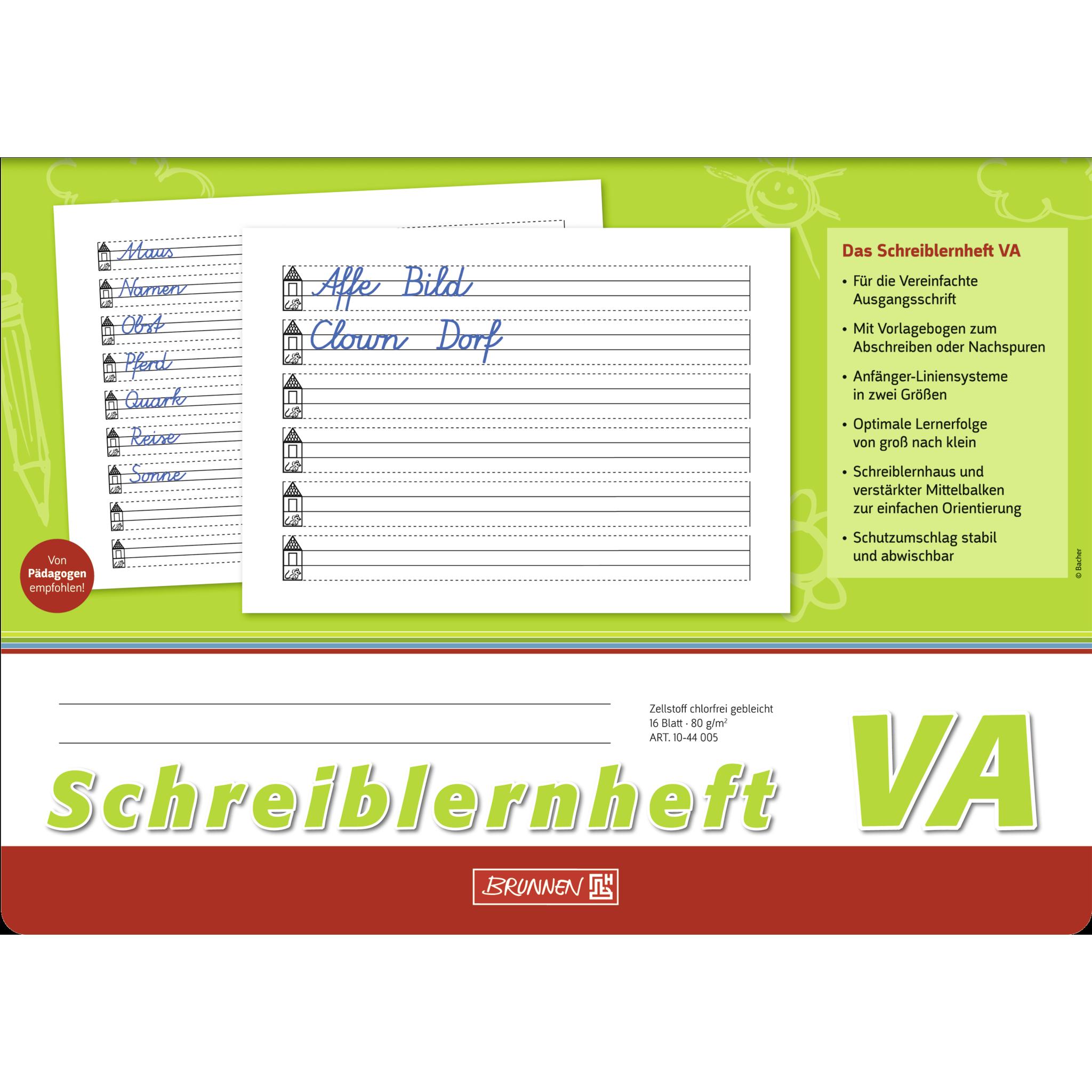 Brunnen, Heft + Block, Schreiblernheft A4 Lineatur VA 80 g/qm 16 Blatt (A4)