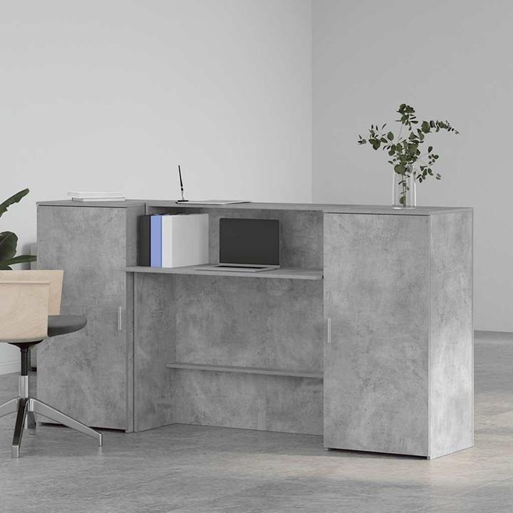Immagine prodotto VidaXL Bancone reception grigio cemento 200x50x103,5 cm bancone reception in legno