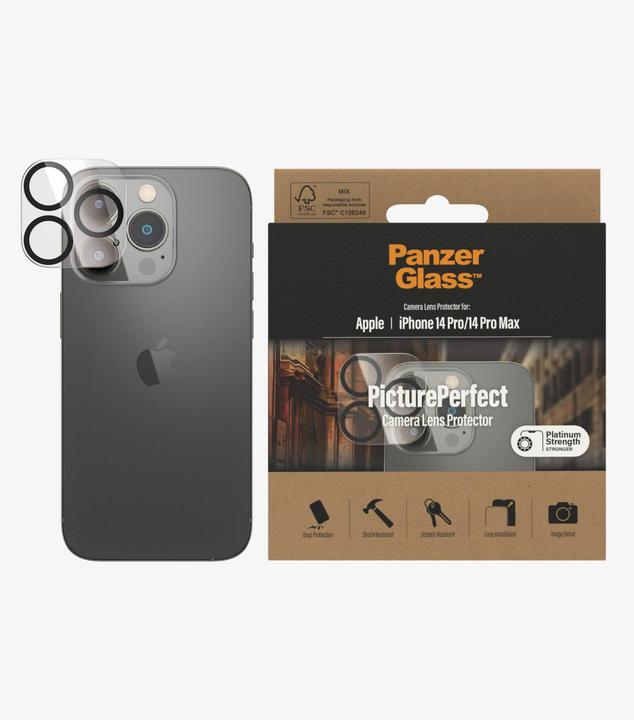 Produktbild PanzerGlass Camera Protector (1 Stück, Apple iPhone 14 Pro Max, Apple iPhone 14 Pro)