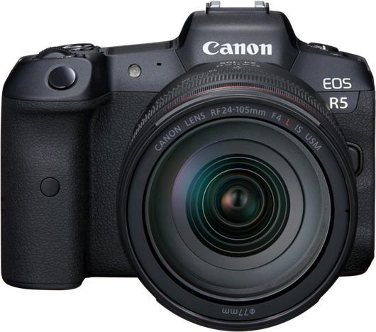 Actual product image Canon EOS R5 + RF 24-105/4.0 L IS USM (EU) (24 - 105 mm, 45 Mpx, Full frame)
