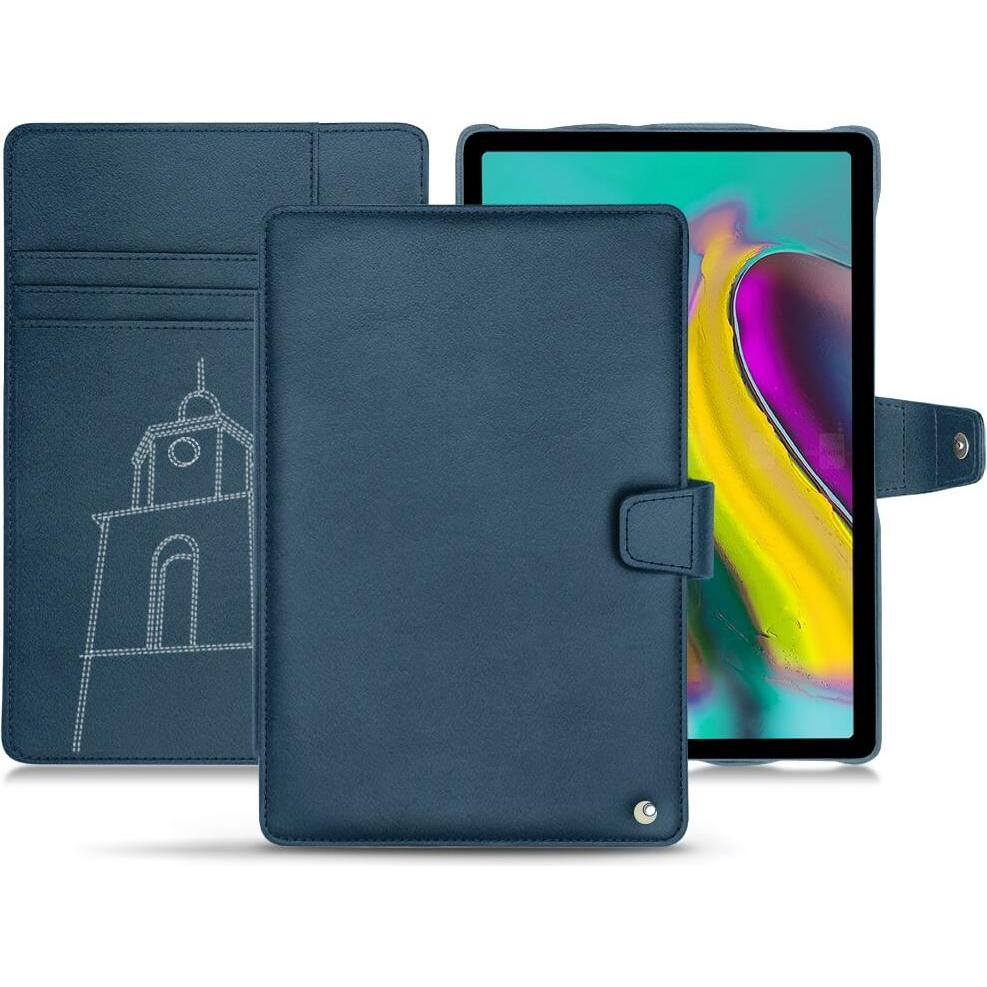 Noreve Lederschutzhülle Wallet (Galaxy Tab S5e), Tablet Hülle, Blau
