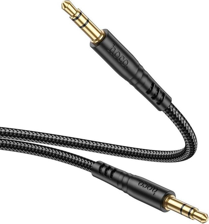 Hoco Cable kabel AUX Jack 3,5 mm (male) to Jack 3,5 mm (male) UPA24 1 m black (1 m, AUX Kabel)