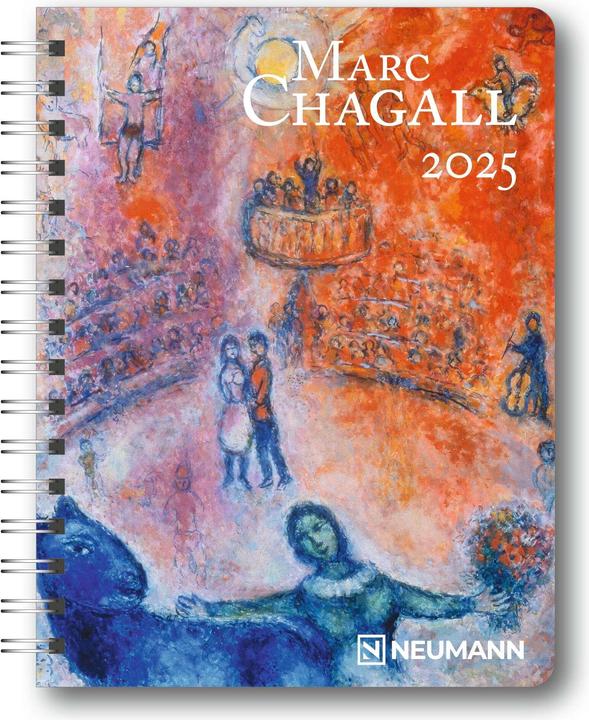 Produktbild Neumann N NEUMANNVERLAGE - Marc Chagall 2025 Diary, 16,5x21,6cm, Taschenkalender mit zwölf Bildseiten und (16 x 22 cm, Deutsch)