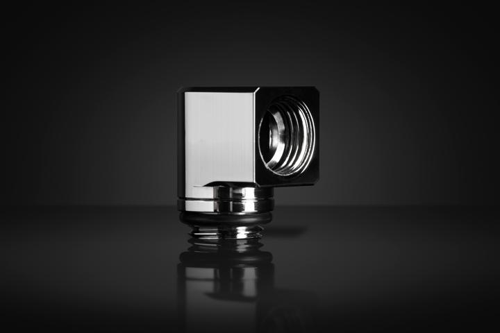 Produktbild EKWB EK-Torque Micro Adapter 90 Grad G1/4 Zoll AG auf G1/4 Zoll IG - drehbar, nickel