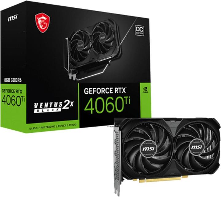 Actual product image MSI GeForce RTX 4060 Ti VENTUS 2X E1 OC (8 GB)