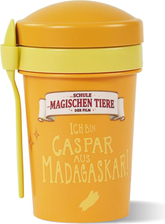 Actual product image Awave The School of Magical Animals Muesli Mug To Go 540 ml rPET | Yellow, Caspar