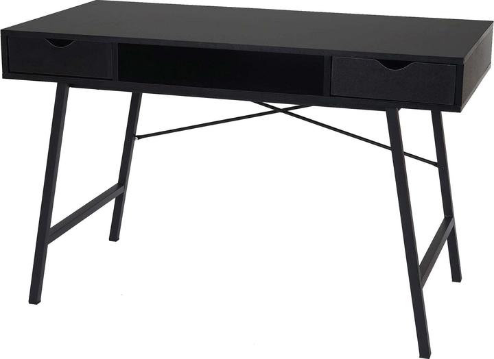 Produktbild Swisshandel24 Schreibtisch, Bürotisch Computertisch, 3D-Struktur 120x60xcm - schwarz (76 x 120 x 60 cm)
