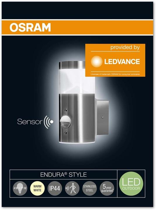 Produktbild Osram LEDAussenwandleuchte Bewegungsmelder Endura Style Mini Cylinder Wall
