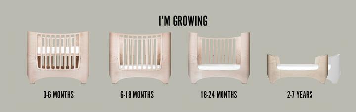 Actual product image Leander Baby Cot Classic with Extension Whitewash (60 x 120 cm)