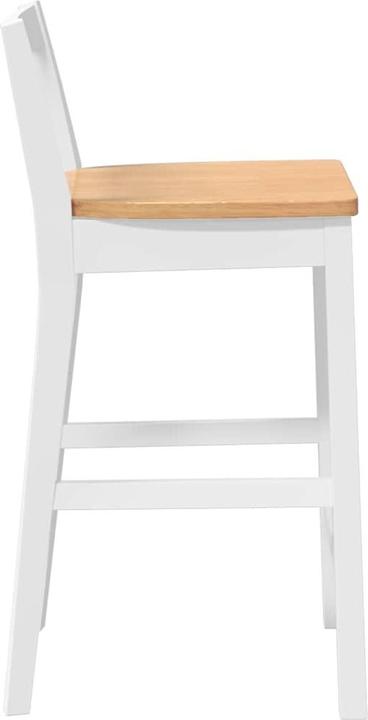 Image du produit VidaXL Tabouret de bar 2 pcs. Blanc Bois massif Hévéa
