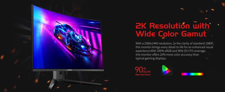 Image du produit Koorui GAMING G3221SC (2560 x 1440 pixels, 31.50")