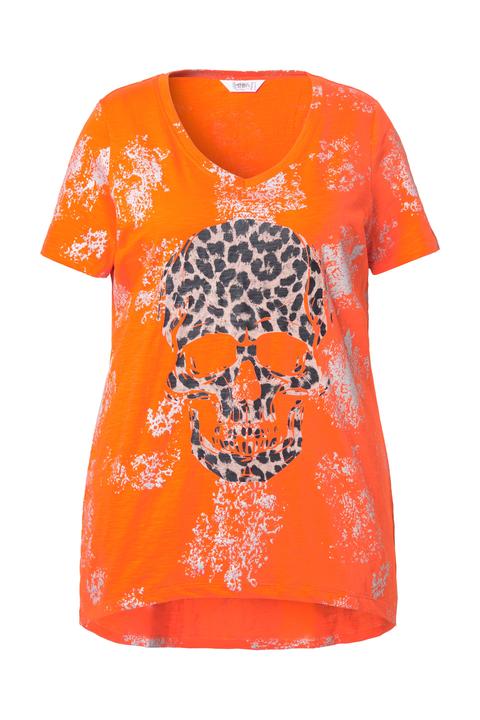Produktbild Angel of Style T-Shirt, Leo-Totenkopf, V-Ausschnitt, Halbarm (58)