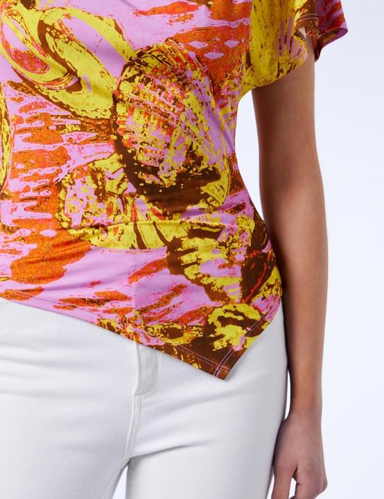 Actual product image Pinko Mirmiade Jersey Shirt Chemical Sea Print (XXS)