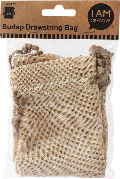 Produktbild I Am Creative Leinentasche mit Schnurzug (4x)