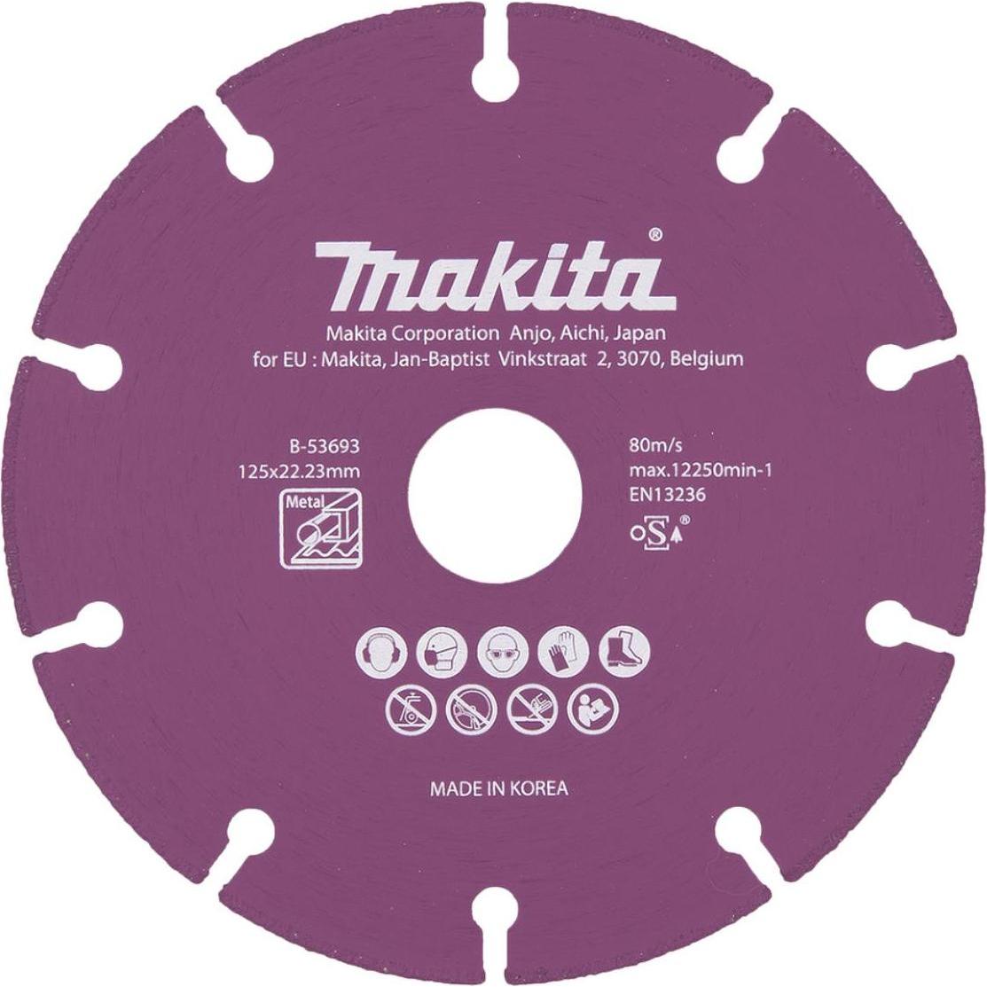 Makita, Schleifmittel, B-53693 Deimantinis diskas 125mm (skirta metal,RST)
