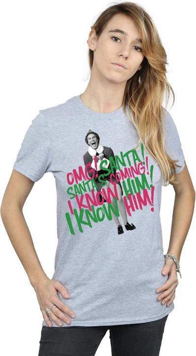 Immagine prodotto Elf Santa's Coming Maglietta Ampia Donna (XL)