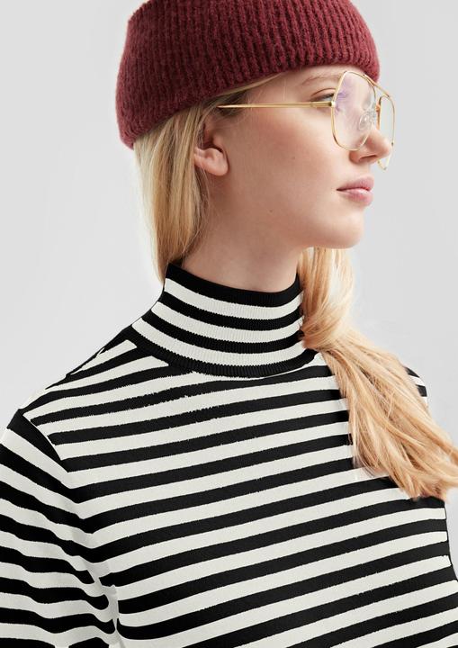 Produktbild s.Oliver Strickpullover Pullover mit Stehkragen aus Viskosemix (XS)