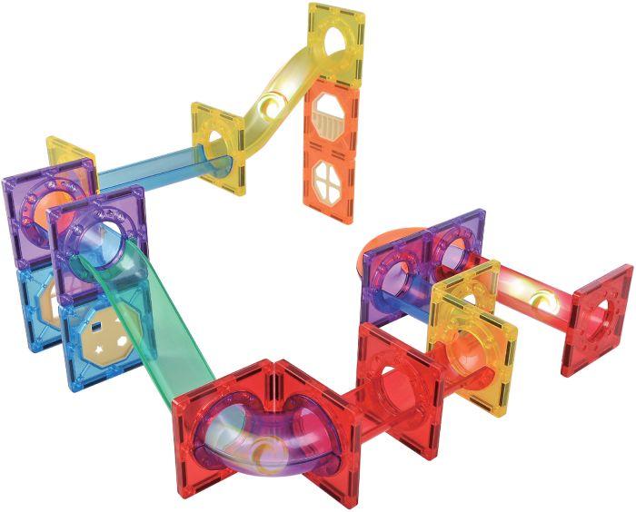 Creathek Corsa di biglie magnetiche a LED, 49 pezzi